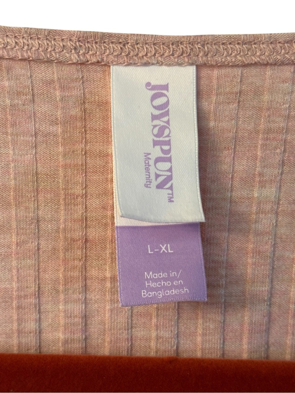 JOYSPUN Maternity Ribbed Two-Piece Set in Blush Pink L/XL - Picture 3 of 13
